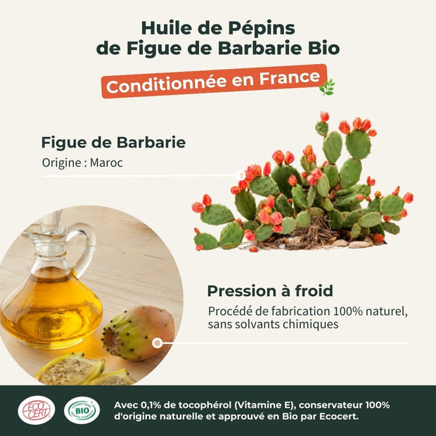 Huile de Pépins de Figue de Barbarie Bio