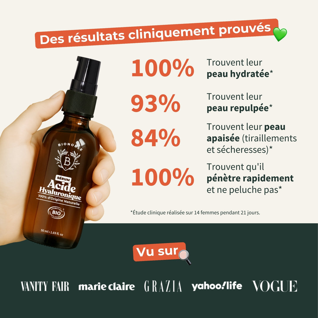 Srum Acide Hyaluronique Certifi Bio - Hydratation 48h - Bionoble